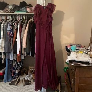 Burgundy Wrap Dress